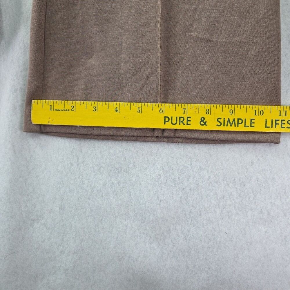Scoop Front Seamed Wide Leg Pants Woman's XS Brown Pockets Casual Business NWT - Picture 6 of 9